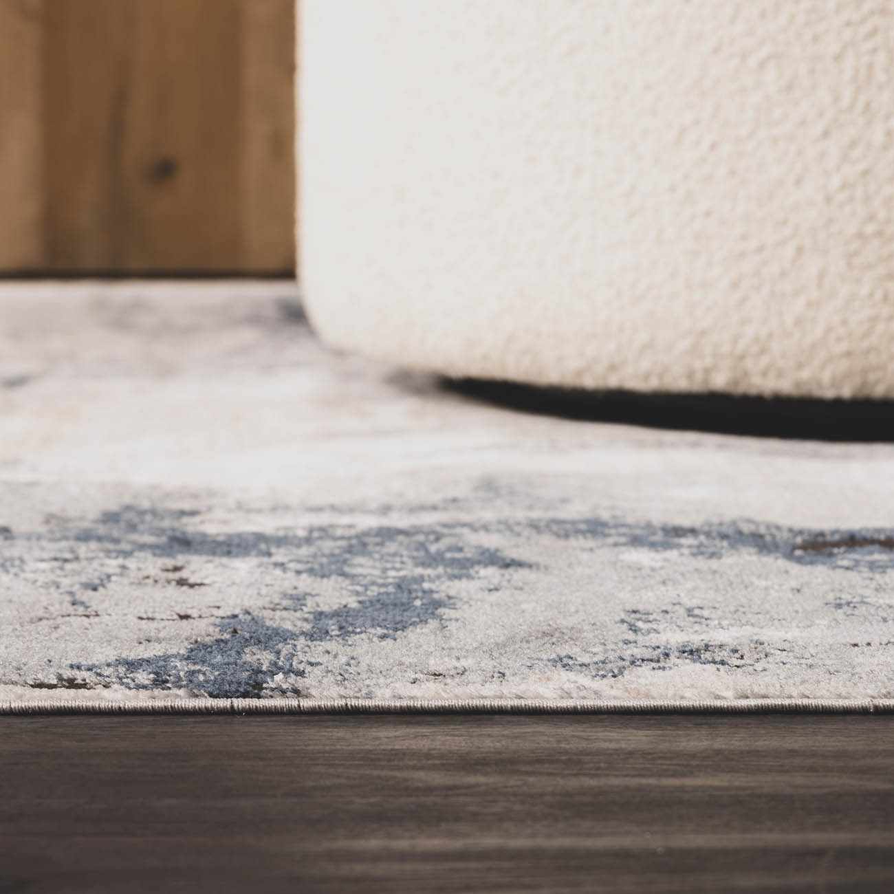 Kirkland Dark Blue Marble Rug