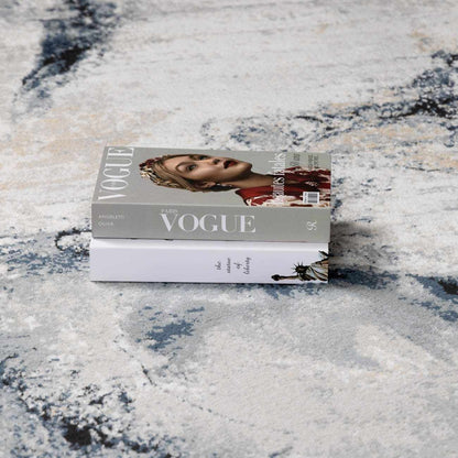 Kirkland Dark Blue Marble Rug