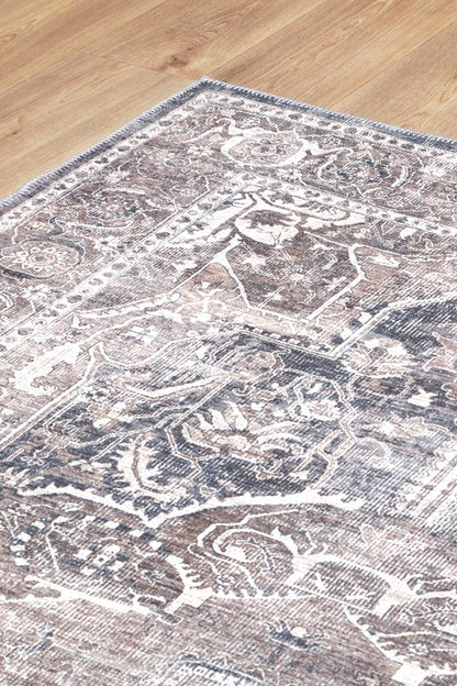 Distressed Vintage Kendra Ash in Grey Rug