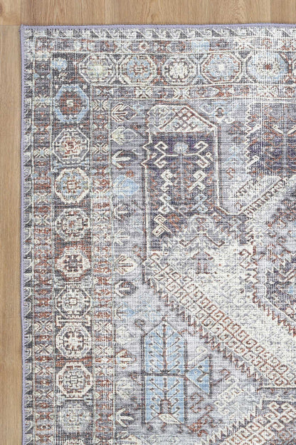 Le Grand Louvre Contemporary in Blue & Grey Rug