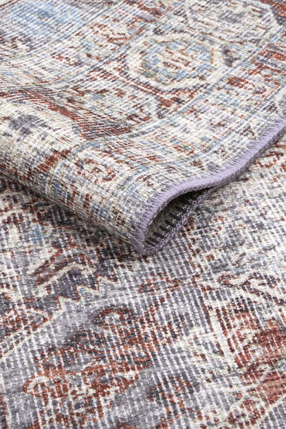 Le Grand Louvre Contemporary in Blue & Grey Rug