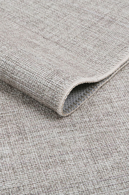 Urban Linen Solid in Grey : Runner Rug