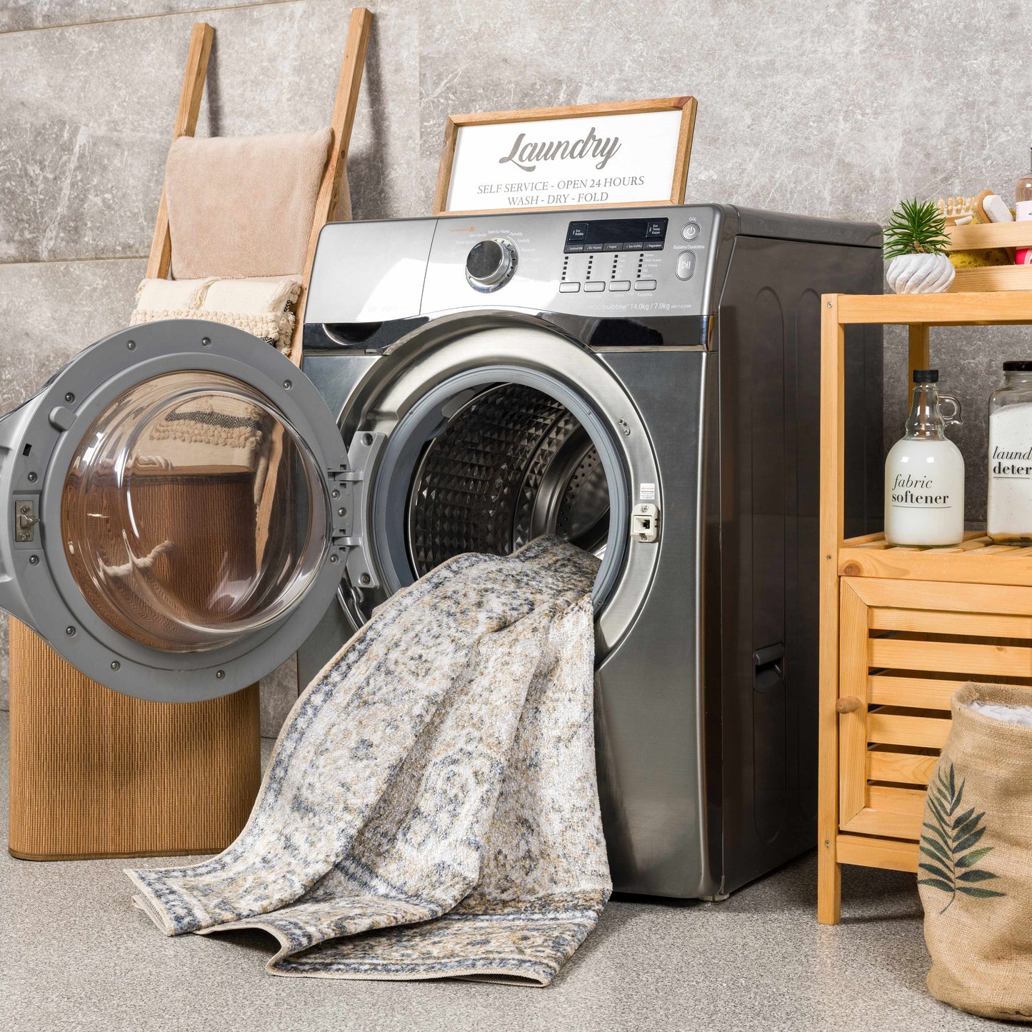 Arias Flat Pile Washable Rug