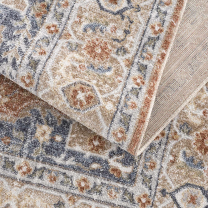 Gael Rust Flat Pile Washable Rug