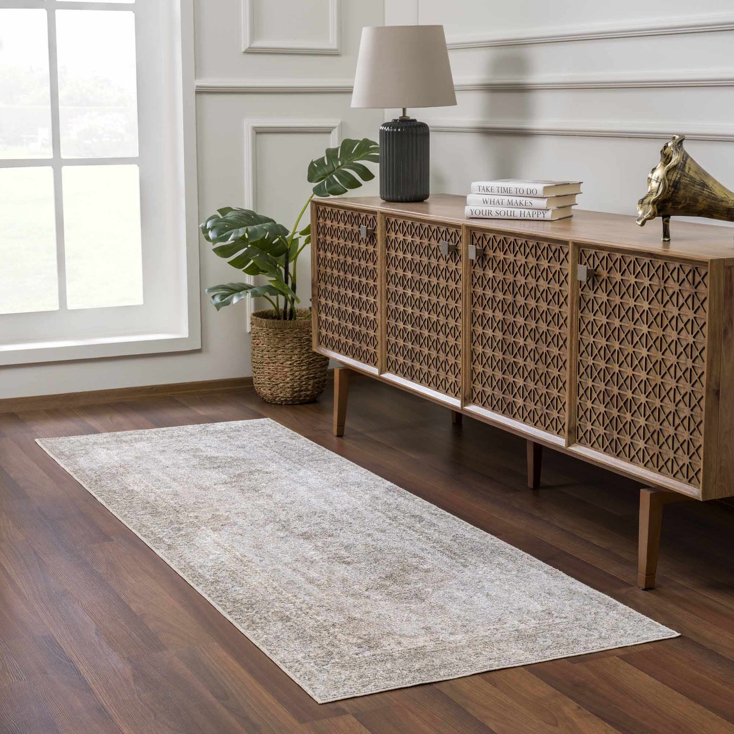 Gael Flat Pile Washable Rug