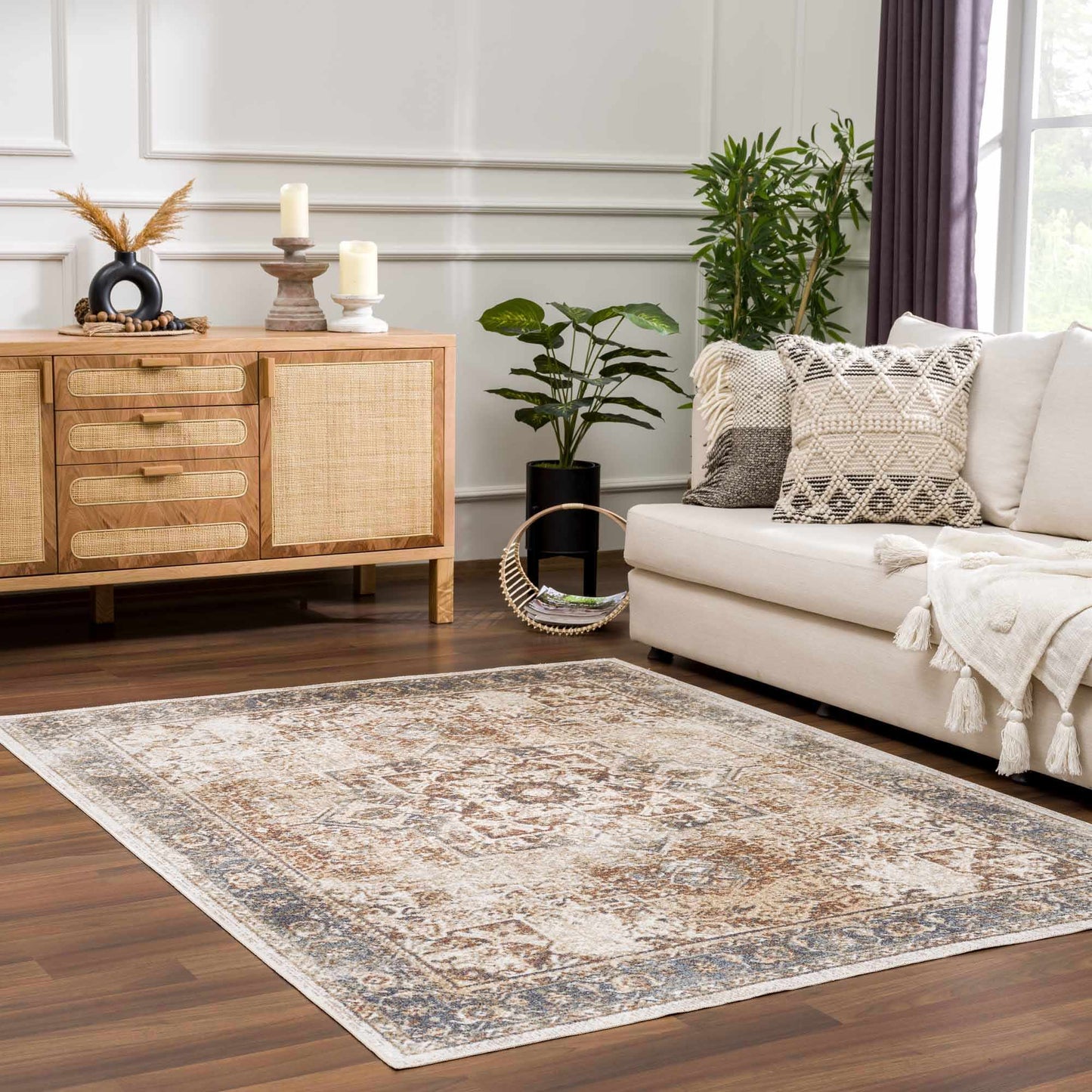 Heritage Style Flat Pile Washable Rug
