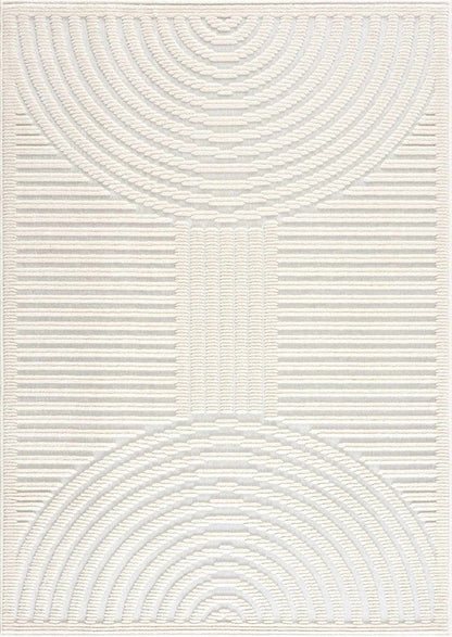 Deron White Washable Area Rug