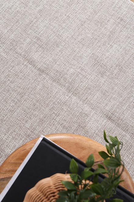Urban Linen Solid in Grey : Runner Rug