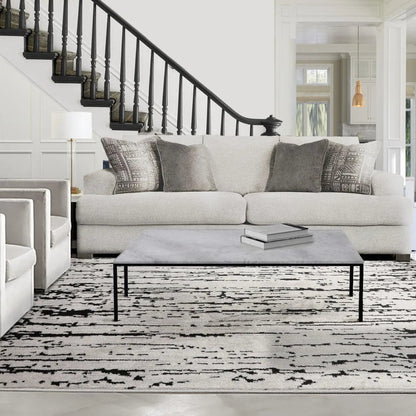 Multi Size Blue, Beige Machine Made Polypropylene Lisette Modern & Contemporary Oriental Area Rug