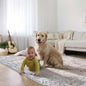 Lite Pink Oushak Area Washable Rug