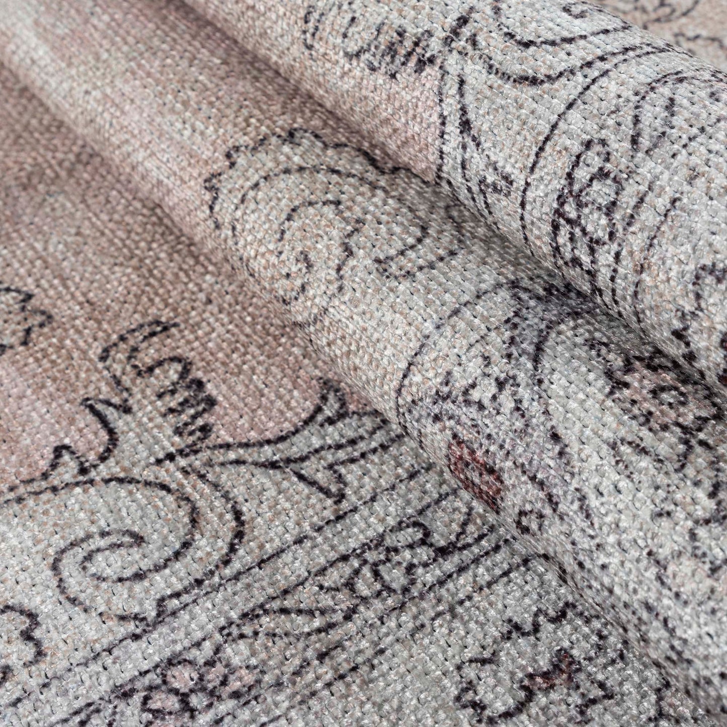 Lite Pink Oushak Area Washable Rug