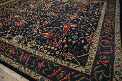 10x14 Vintage Indian Bijar Design Carpet