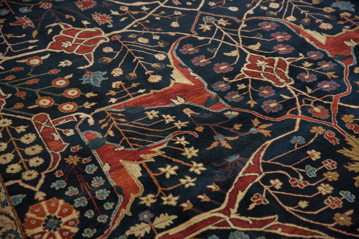 10x14 Vintage Indian Bijar Design Carpet