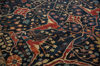 10x14 Vintage Indian Bijar Design Carpet