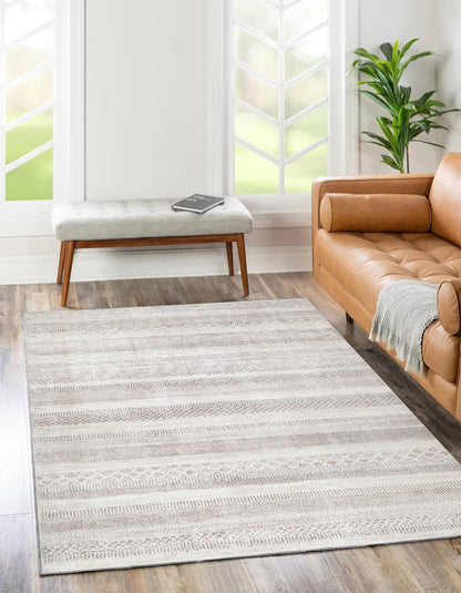 Mojave Lines Desert in Beige Rug
