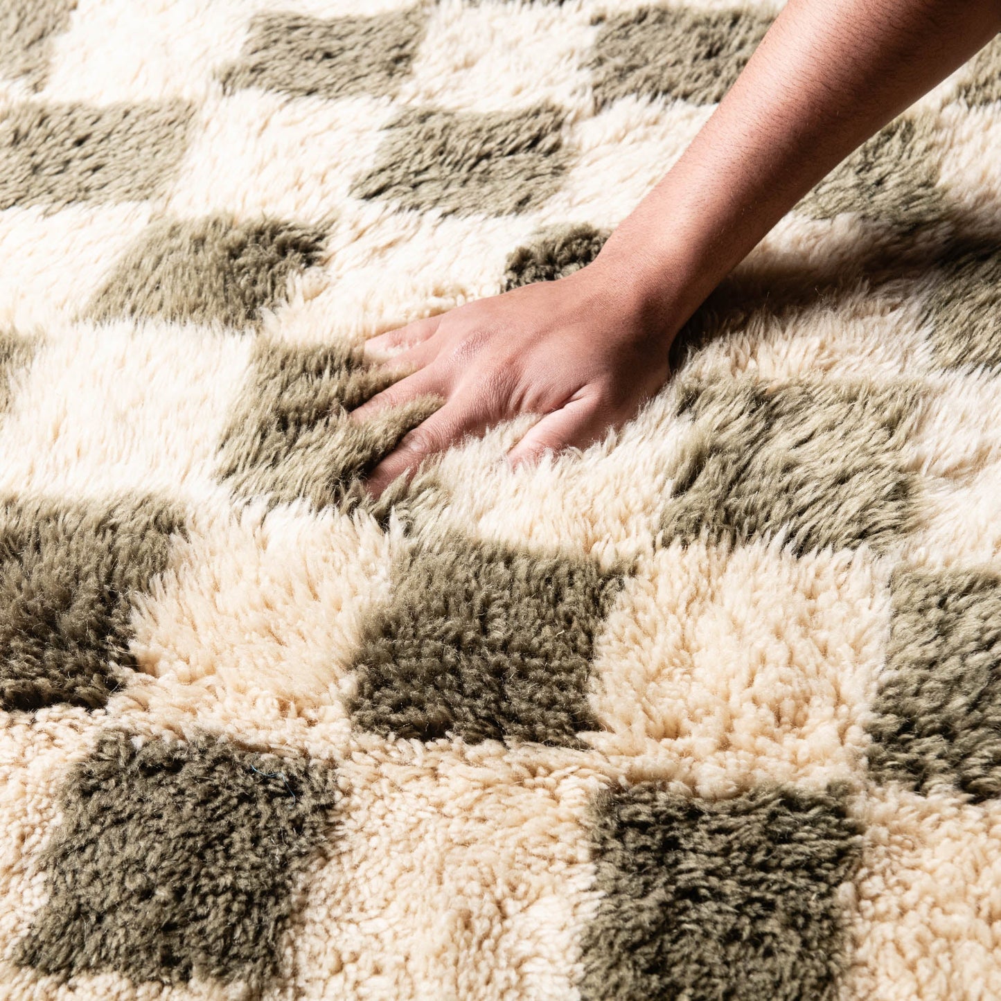 Checkered Garden - Luxury Shag Moroccan Rug