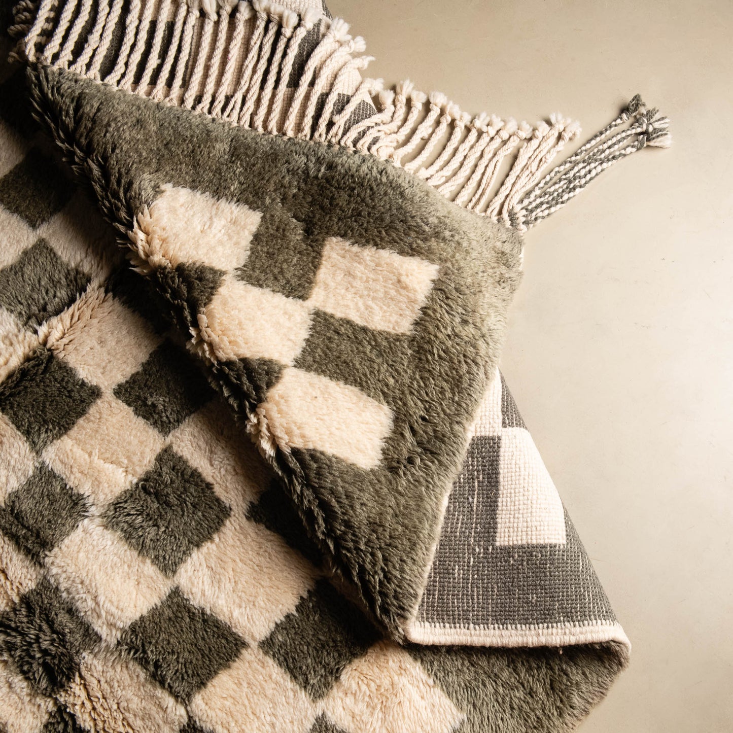 Checkered Garden - Luxury Shag Moroccan Rug