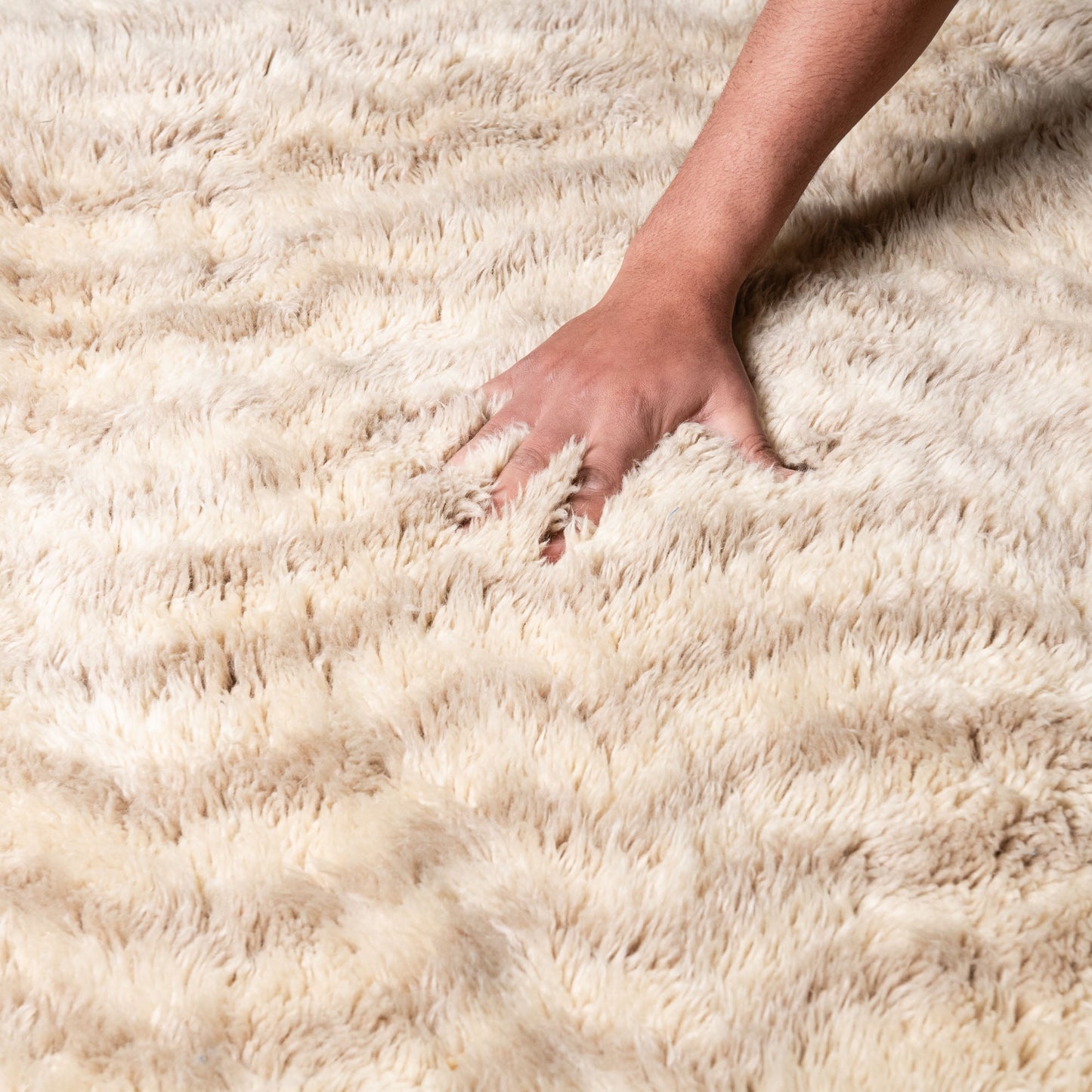 Sandy Blonde - Luxury Shag Moroccan Rug