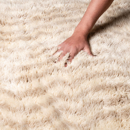 Sandy Blonde - Luxury Shag Moroccan Rug