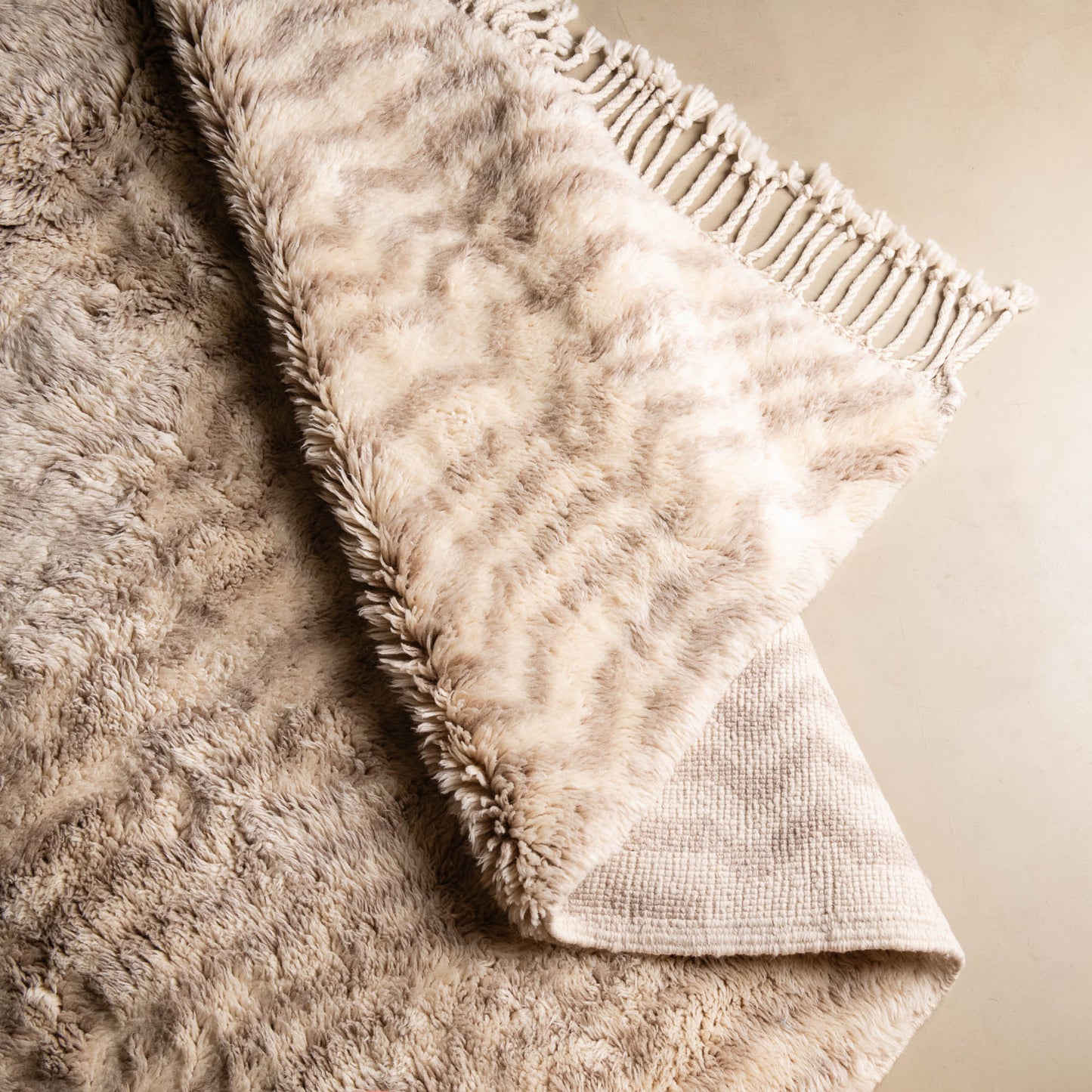 Sandy Blonde - Luxury Shag Moroccan Rug