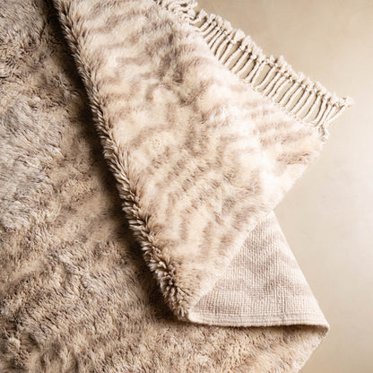 Sandy Blonde - Luxury Shag Moroccan Rug