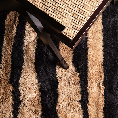Wild Stripes - Luxury Shag Moroccan Rug