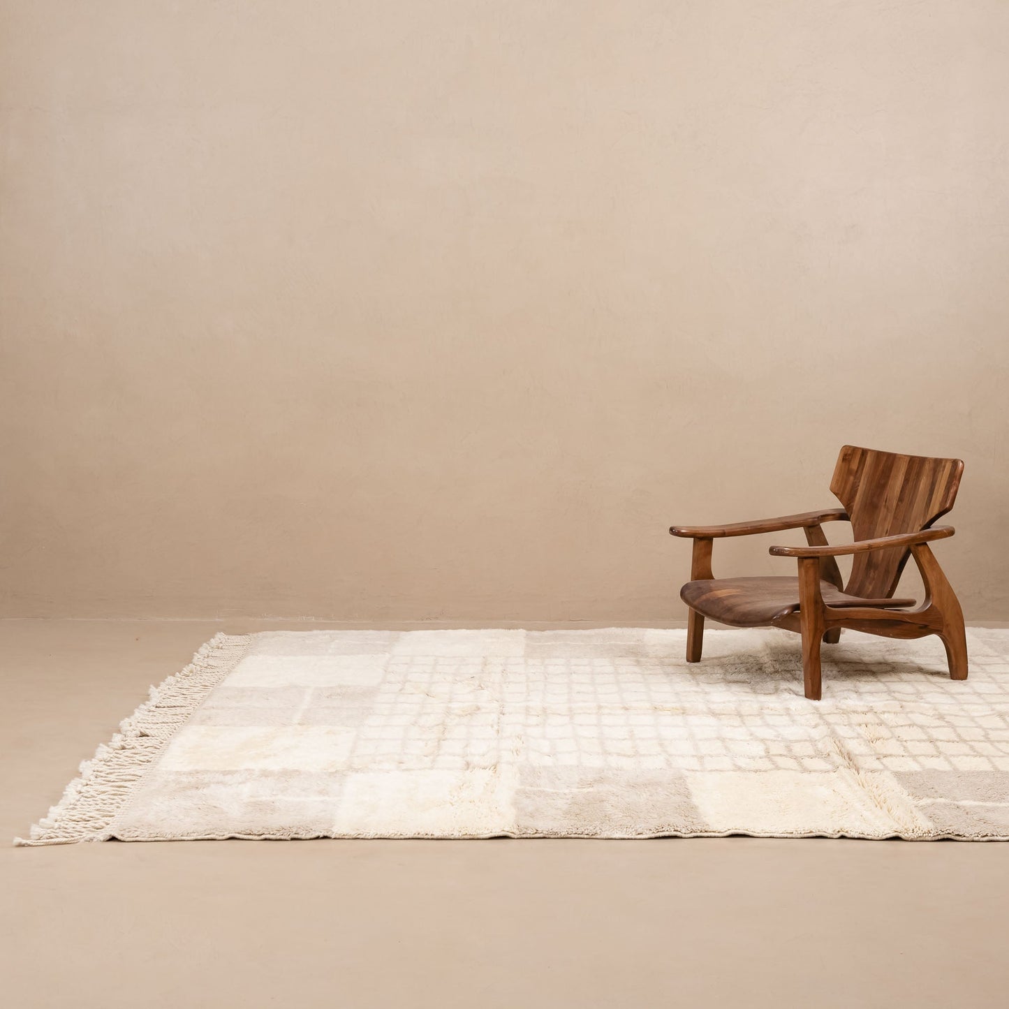 Silver Lattice - Luxury Shag Moroccan Rug