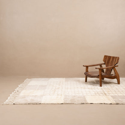 Silver Lattice - Luxury Shag Moroccan Rug