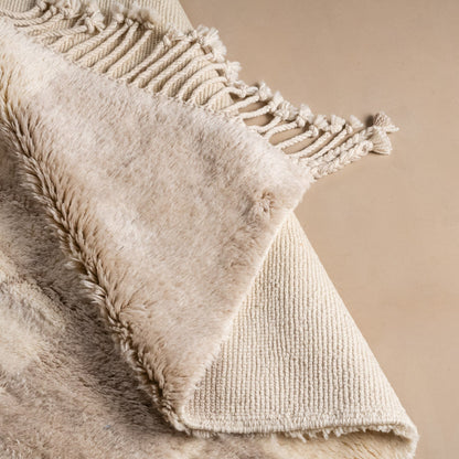 Silver Lattice - Luxury Shag Moroccan Rug