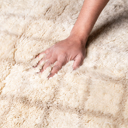 Silver Lattice - Luxury Shag Moroccan Rug