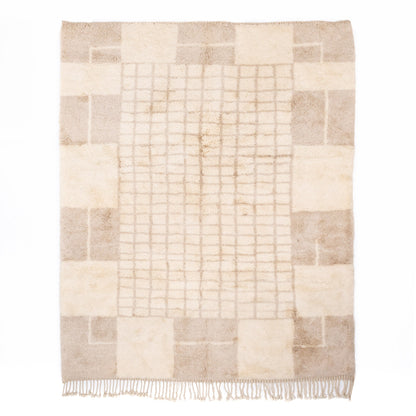 Silver Lattice - Luxury Shag Moroccan Rug