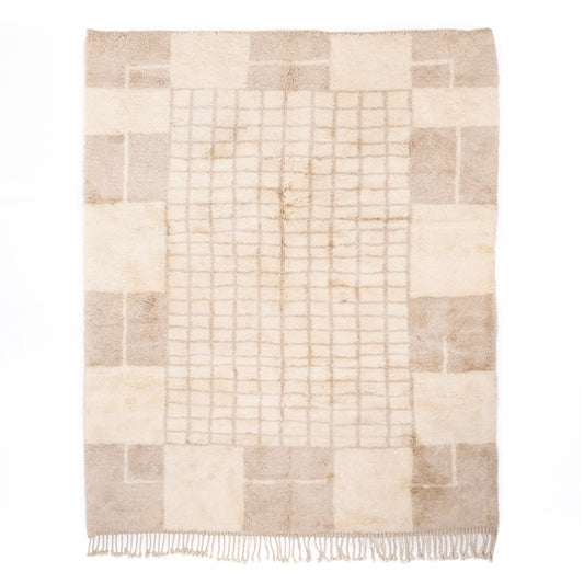 Silver Lattice - Luxury Shag Moroccan Rug