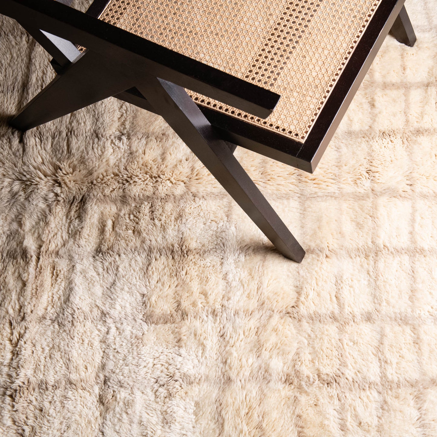 Silver Lattice - Luxury Shag Moroccan Rug