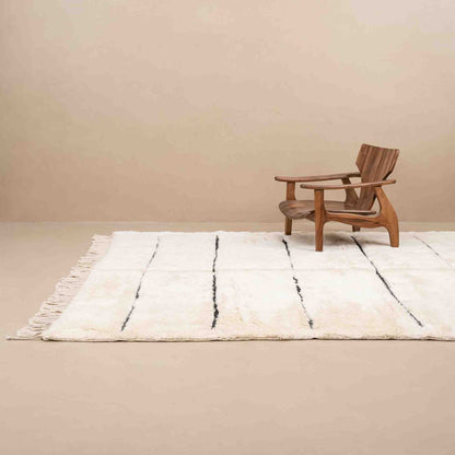 Symetrical Lines - Luxury Shag Moroccan Rug