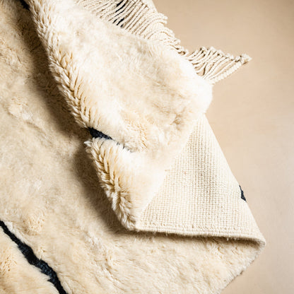 Symetrical Lines - Luxury Shag Moroccan Rug