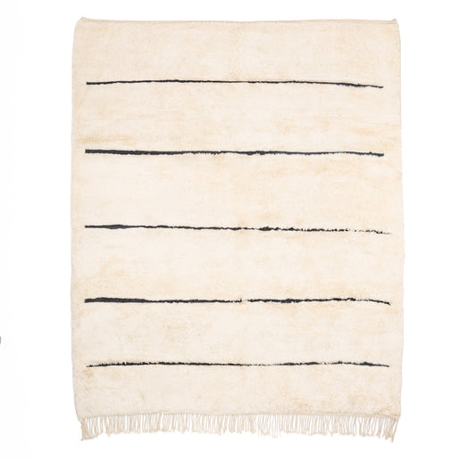 Symetrical Lines - Luxury Shag Moroccan Rug