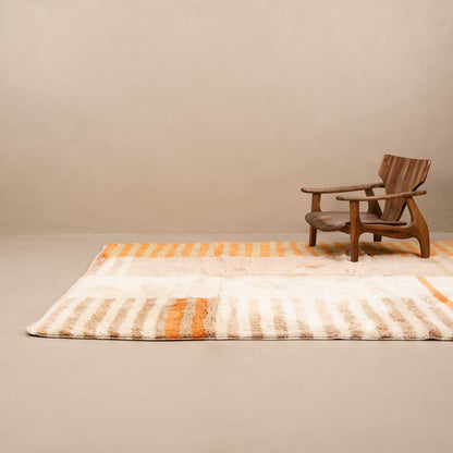 Defragmented Sunset - Luxury Shag Moroccan Rug