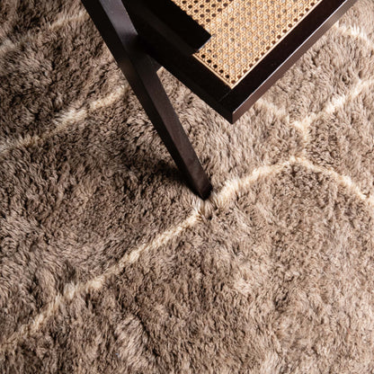 Earthy Pathways - Luxury Shag Moroccan Runner Rug