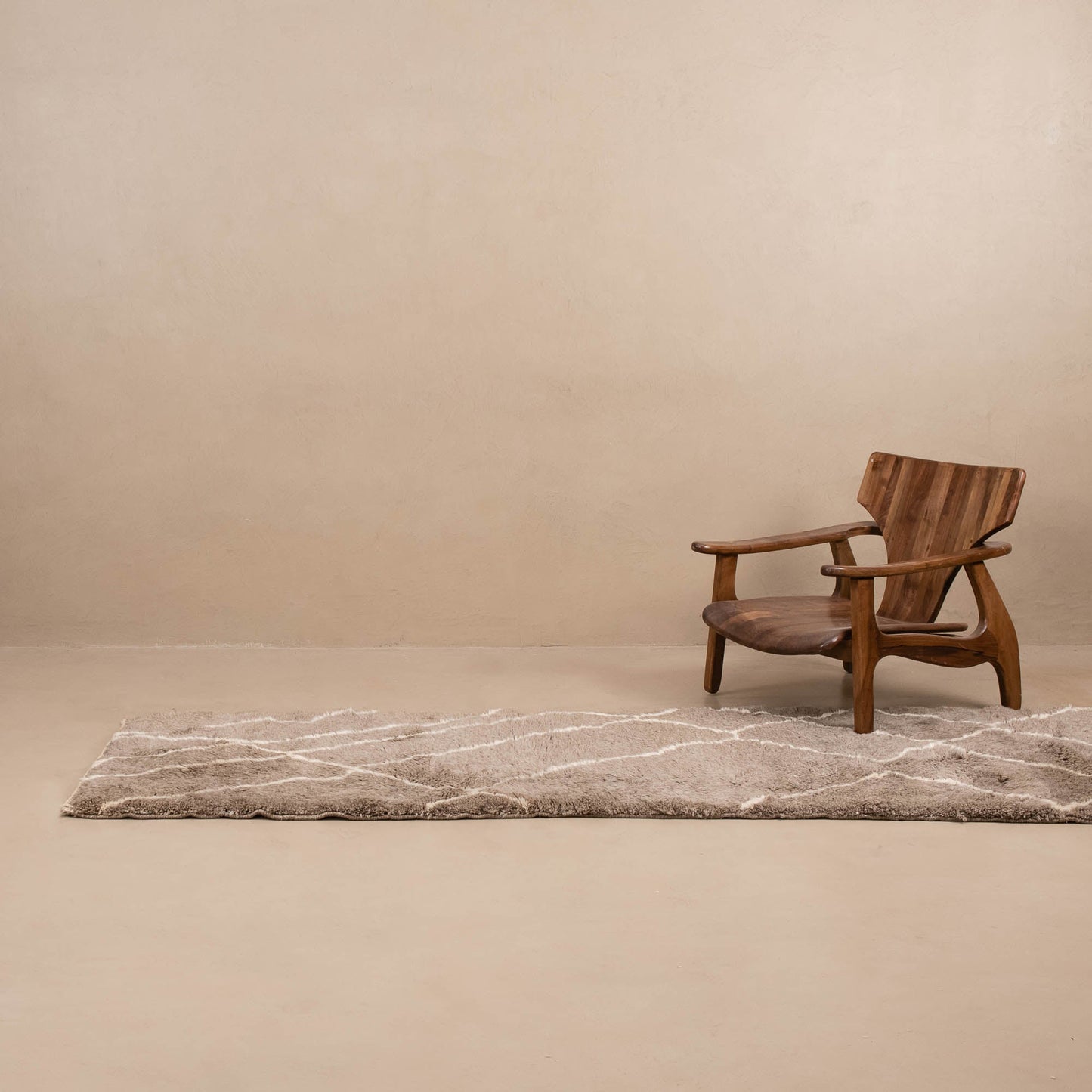 Earthy Pathways - Luxury Shag Moroccan Runner Rug