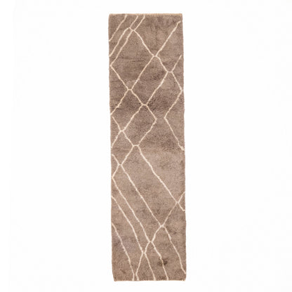 Earthy Pathways - Luxury Shag Moroccan Runner Rug