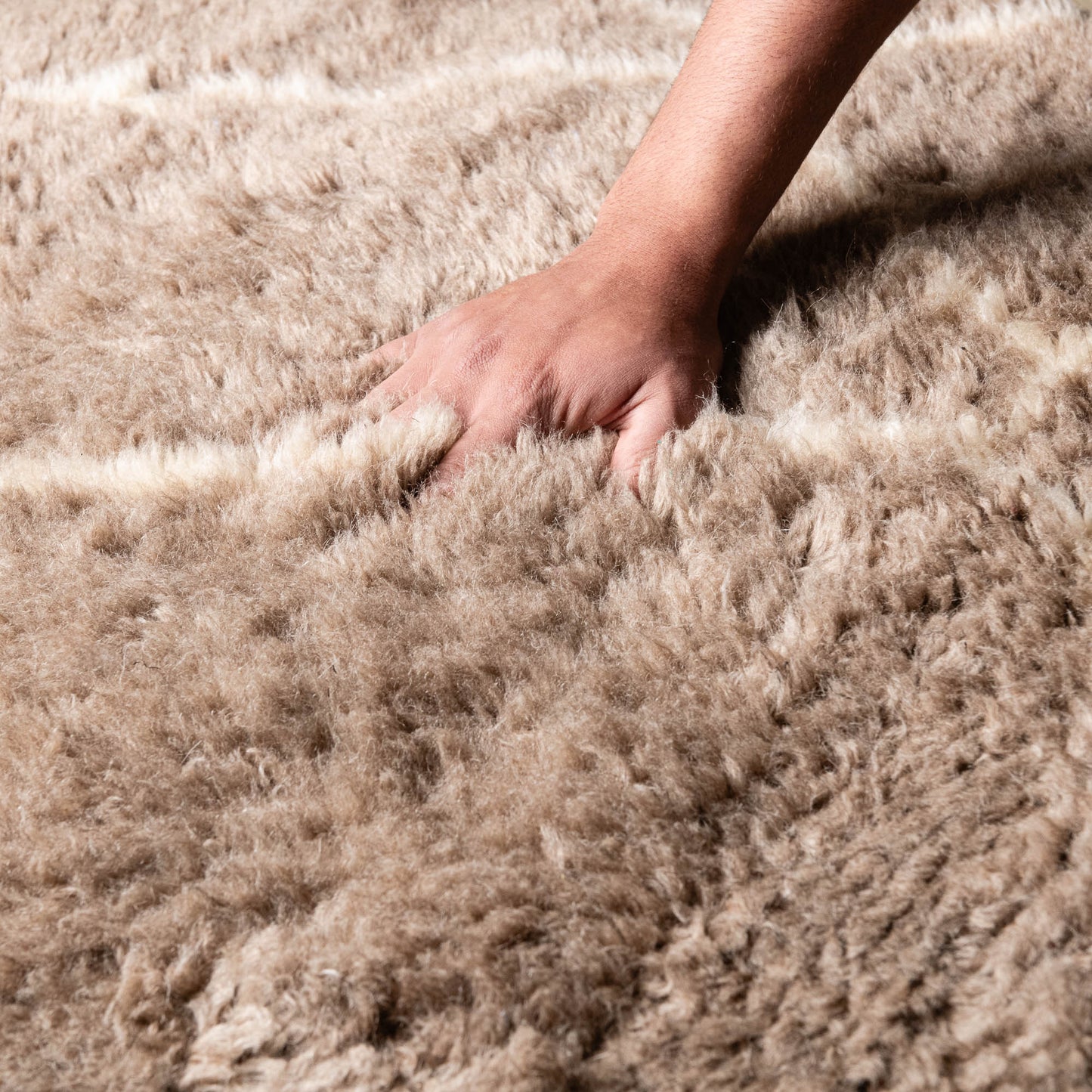 Earthy Pathways - Luxury Shag Moroccan Runner Rug