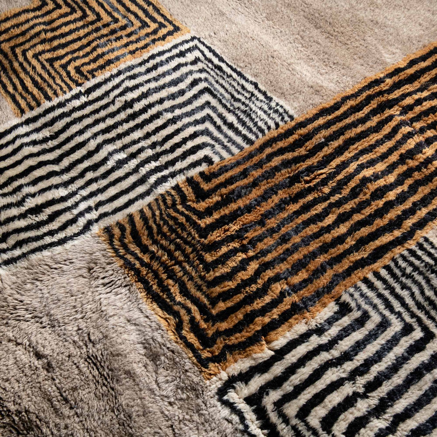 Crossing Lines - Luxury Shag Moroccan Rug