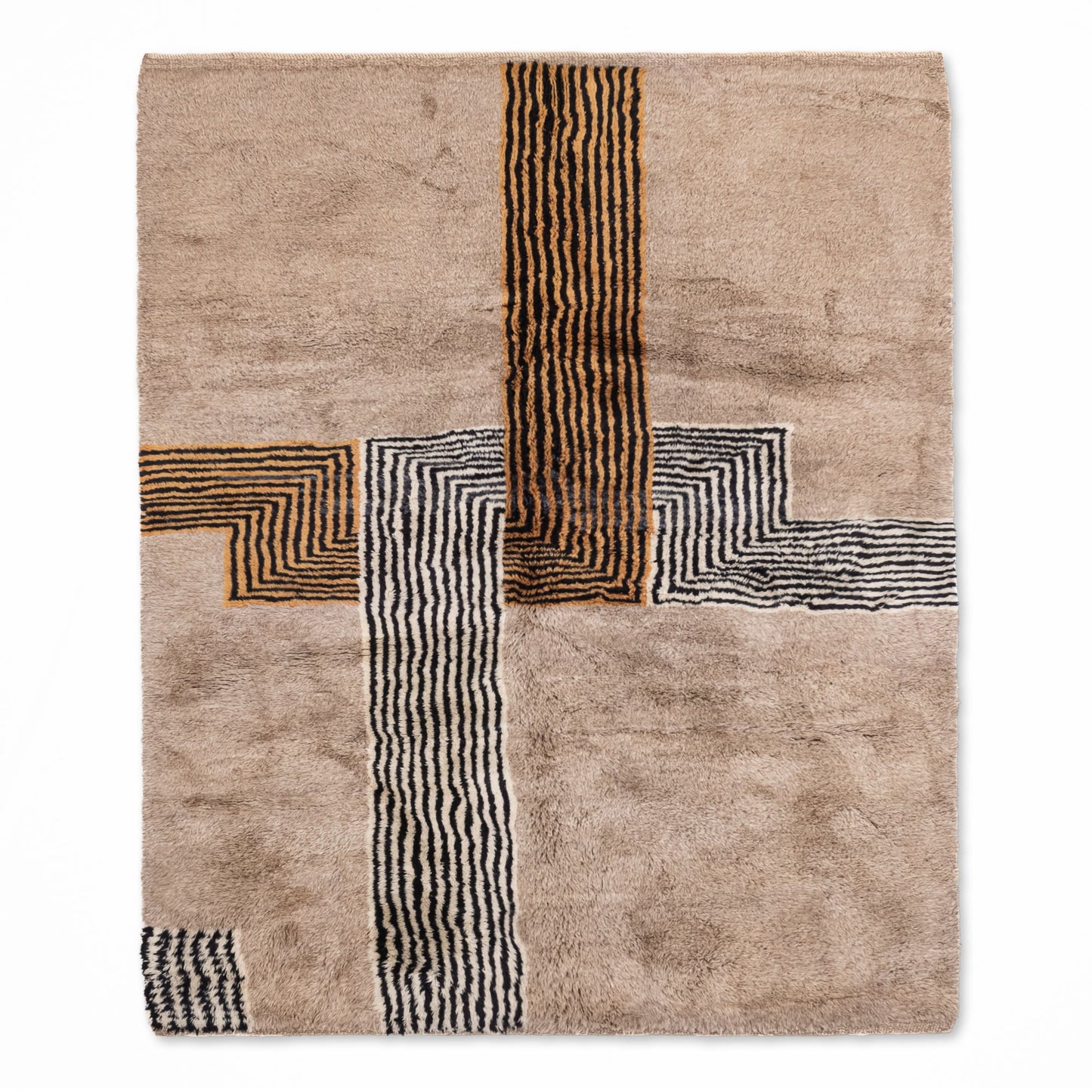 Crossing Lines - Luxury Shag Moroccan Rug