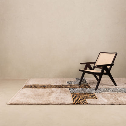 Crossing Lines - Luxury Shag Moroccan Rug