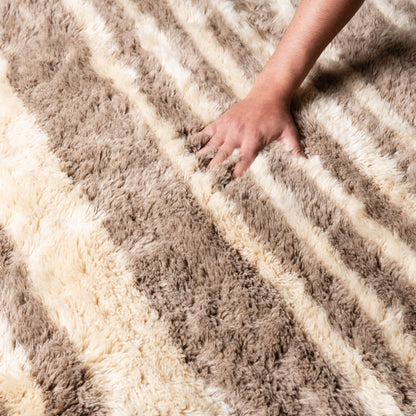 Shimmering Sands - Luxury Shag Moroccan Rug