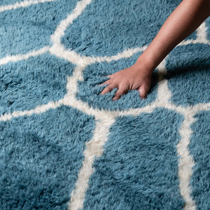 Ocean Mosaic - Luxury Shag Moroccan Rug