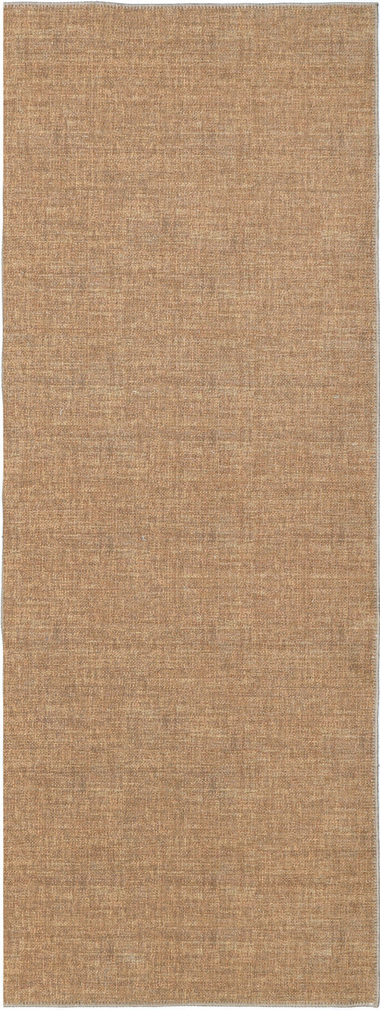 Urban Mustard Solid in Brown : Runner Rug