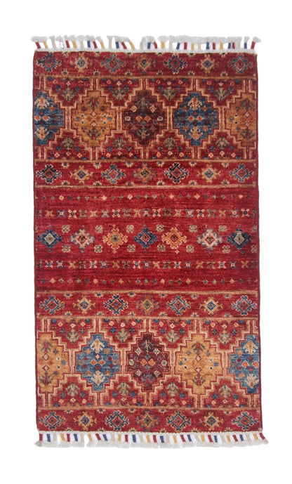Afghan Khorjin (2'00"x3'04") red/multicolor