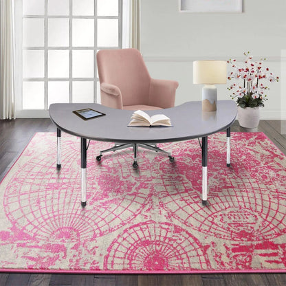 Multi Size Multi Color Machine Made Polypropylene Map Design Oriental Area Rug