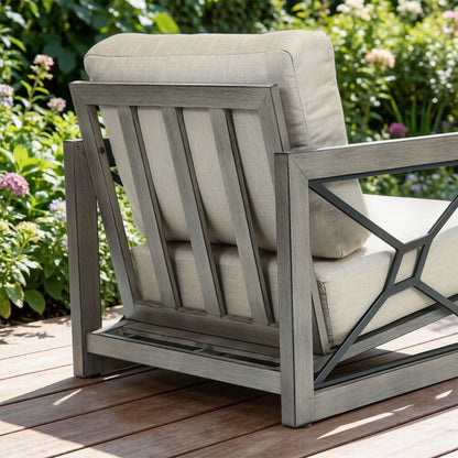 Marindo 5 Pieces Aluminum Patio Conversation Set with Sunbrella® Cushions for 5 Person